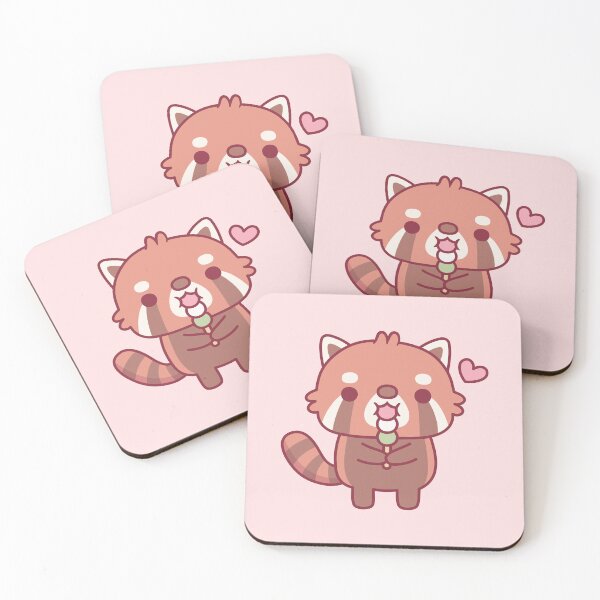 Item preview, Cute Red Panda Eating Japanese Dango designed and sold by rustydoodle.