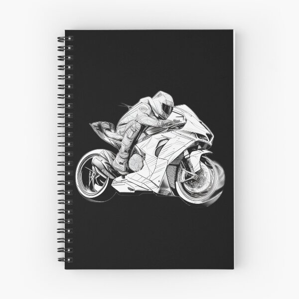 Item preview, Black and White Futuristic Cyberpunk Superbike designed and sold by beluxe.