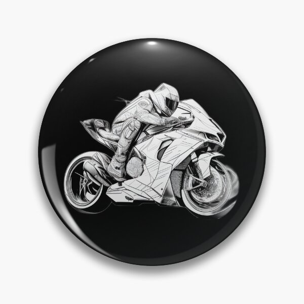 Item preview, Black and White Futuristic Cyberpunk Superbike designed and sold by beluxe.