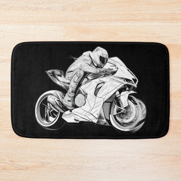 Item preview, Black and White Futuristic Cyberpunk Superbike designed and sold by beluxe.