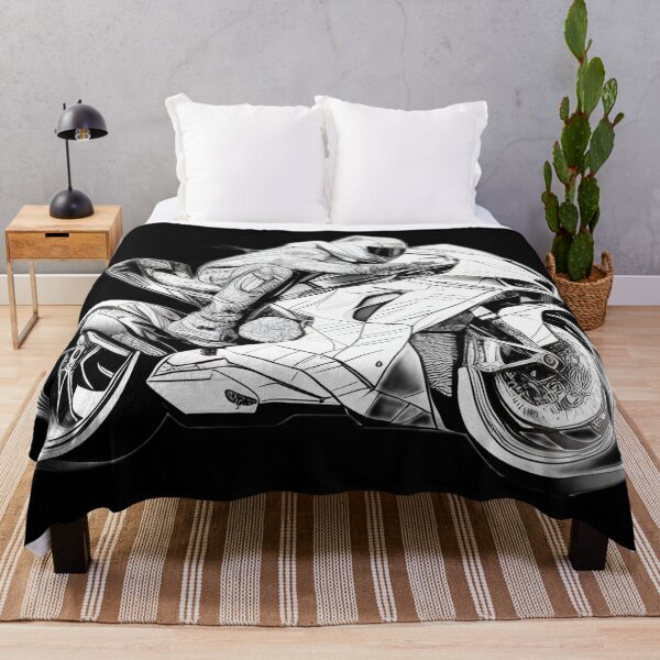 Item preview, Black and White Futuristic Cyberpunk Superbike designed and sold by beluxe.
