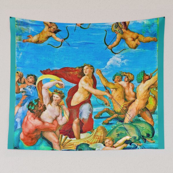 Item preview, Raphael’s Triumph of Galatea, a fresco created around 1512. Made more vibrant. designed and sold by CristalleLisa.