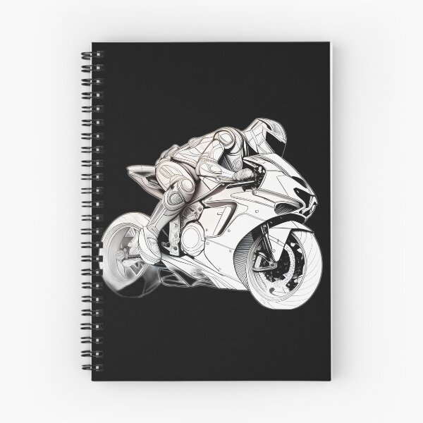 Item preview, Black and White Futuristic Cyberpunk Superbike designed and sold by beluxe.