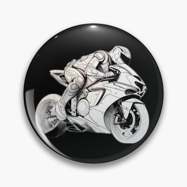 Item preview, Black and White Futuristic Cyberpunk Superbike designed and sold by beluxe.