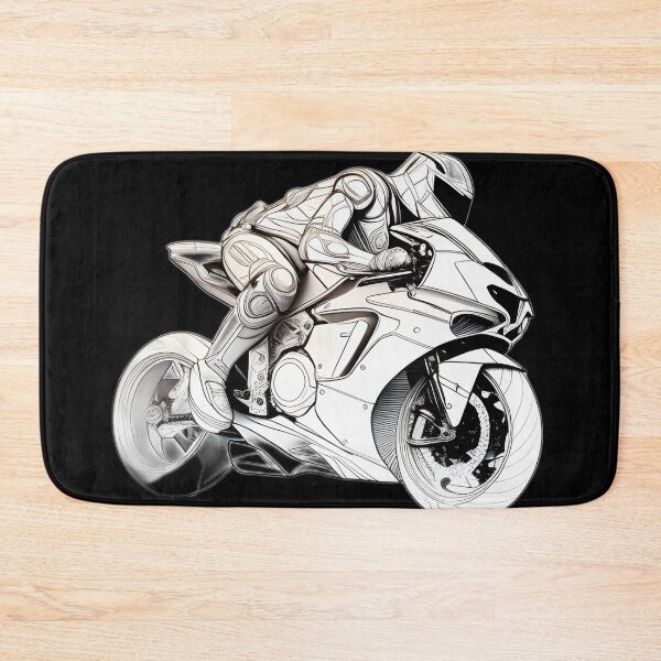 Item preview, Black and White Futuristic Cyberpunk Superbike designed and sold by beluxe.