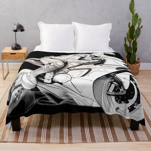 Item preview, Black and White Futuristic Cyberpunk Superbike designed and sold by beluxe.