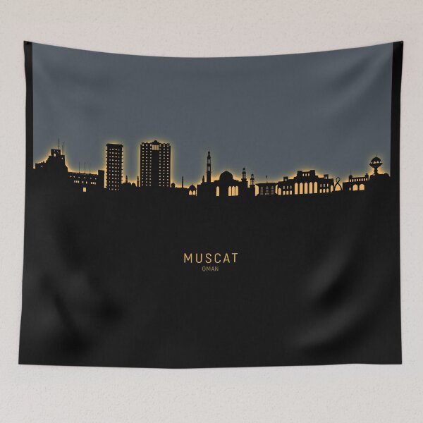 Item preview, Muscat Oman Skyline designed and sold by ArtPrints.