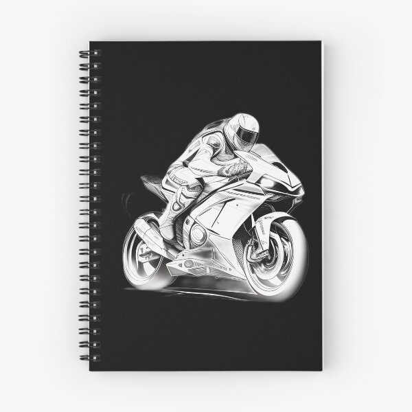 Item preview, Black and White Futuristic Cyberpunk Superbike designed and sold by beluxe.