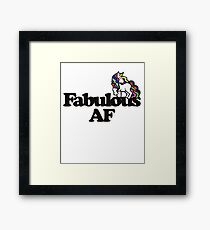 Fabulous AF Unicorn Framed Print