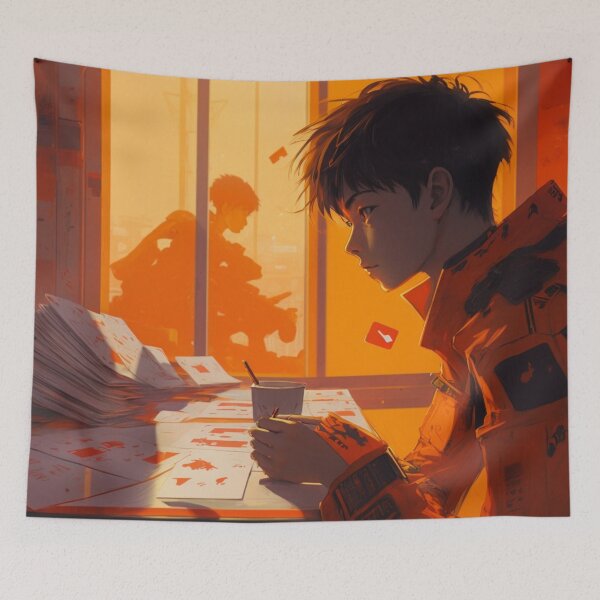 Item preview, The Enigmatic Shinji Ikari: A Sideways Glance at the Player and the Game on His Desk designed and sold by DaniFantasy.