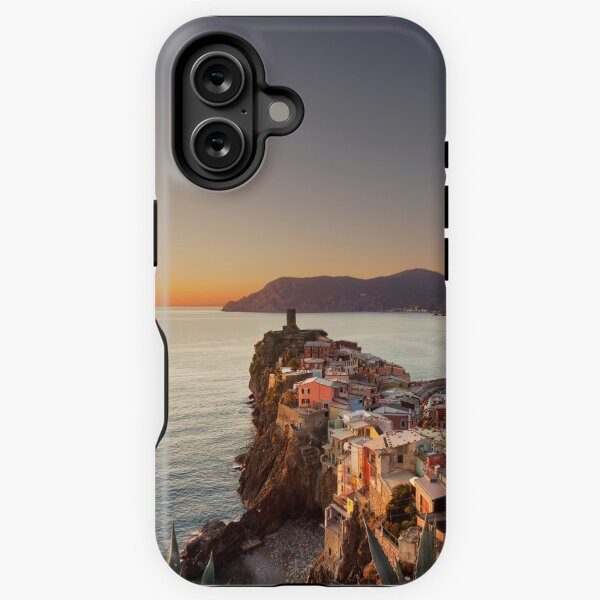 Aperçu de l'œuvre Village de Vernazza, vue aérienne au coucher du soleil. Cinque Terre créée et vendue par Stefano Orazzini.