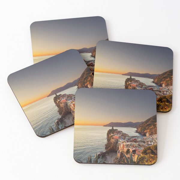 Item preview, Vernazza village, aerial view at sunset. Cinque Terre designed and sold by Stefano Orazzini.