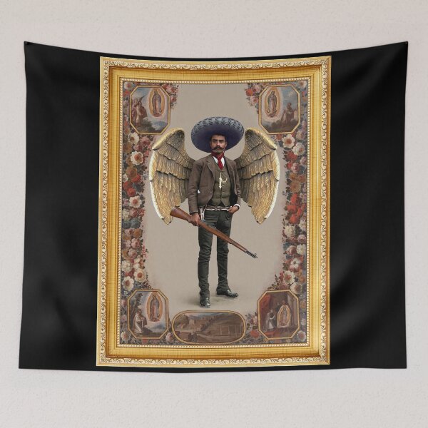Item preview, Zapata Angel Golden Frame - on Black designed and sold by boltjesdesign.