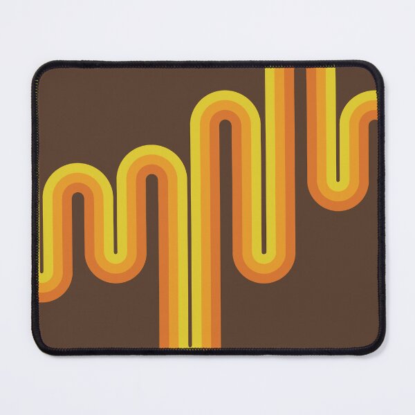Item preview, Retro 70s Aesthetic Supergraphic Stripes in Yellow Orange and Brown designed and sold by MadfishDesigns.