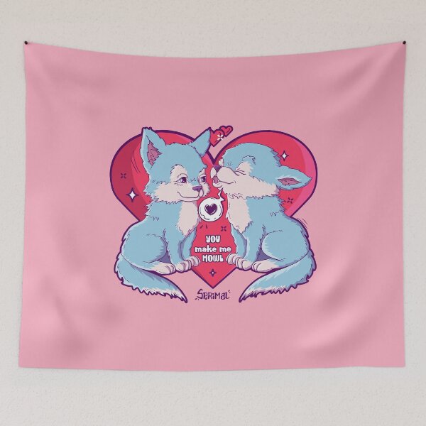 Item preview, You make me howl wolf love pun designed and sold by SPIRIMAL.