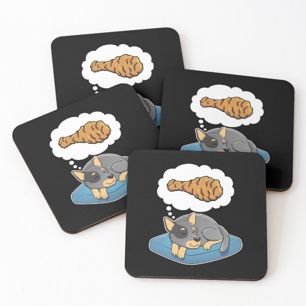 Item preview, Australian Cattle Dog dreaming about Fried Chicken designed and sold by DoggieDelights.