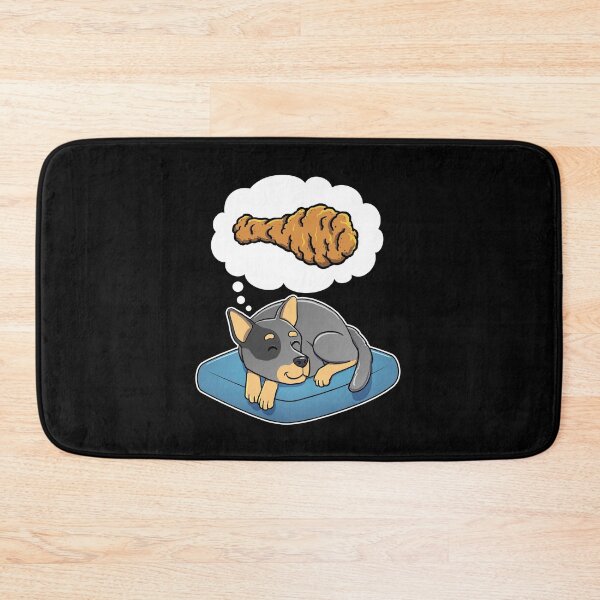 Item preview, Australian Cattle Dog dreaming about Fried Chicken designed and sold by DoggieDelights.