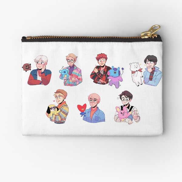 BTS with their friends!!! Zipper Pouch