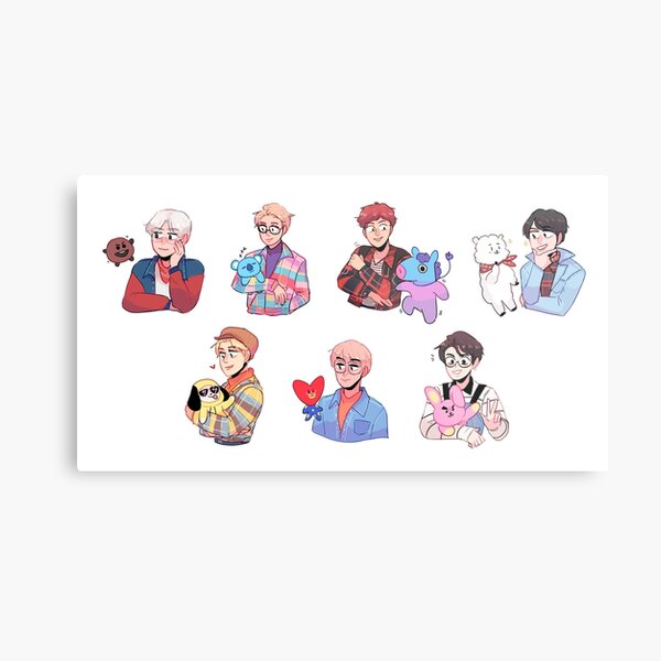 BTS with their friends!!! Metal Print