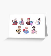 BTS avec leurs amis BT21 !!! Carte de vœux