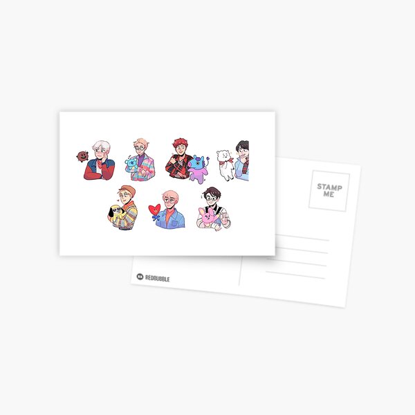 BTS with their friends!!! Postcard