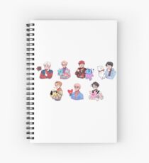 BTS with their BT21 friends!!! Spiral Notebook