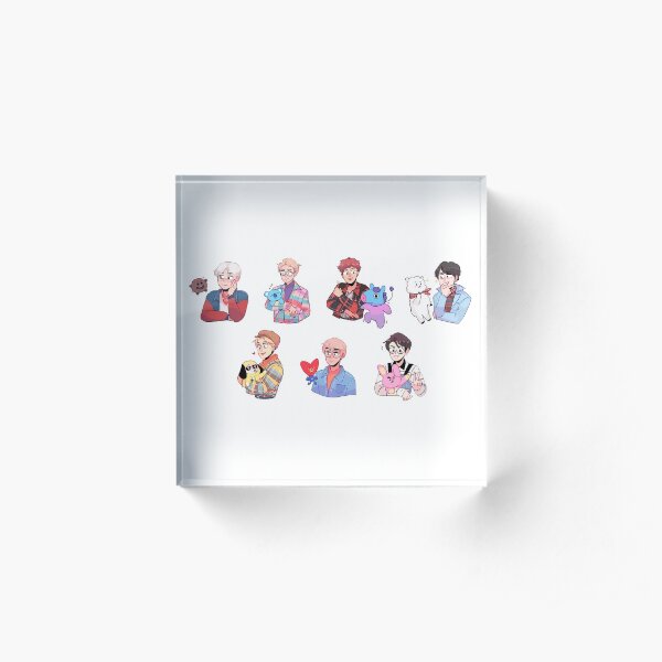 BTS with their friends!!! Acrylic Block