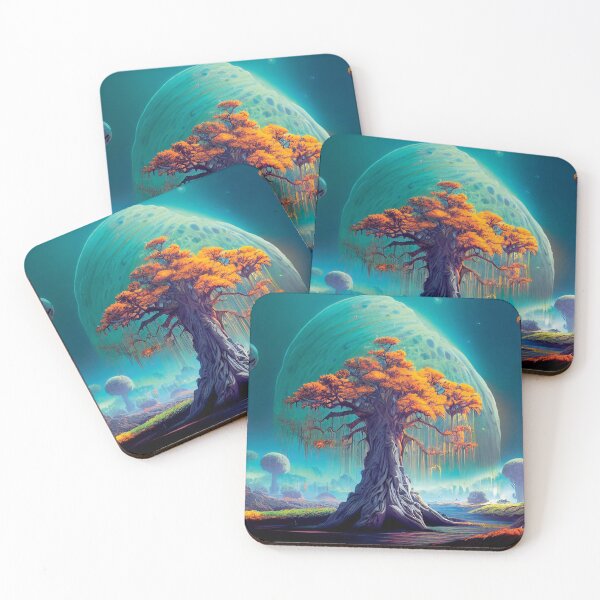 Item preview, a painting of a tree with yellow leaves designed and sold by DesignAtYO.
