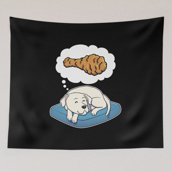 Item preview, Dogo Argentino dreaming about Fried Chicken designed and sold by DoggieDelights.