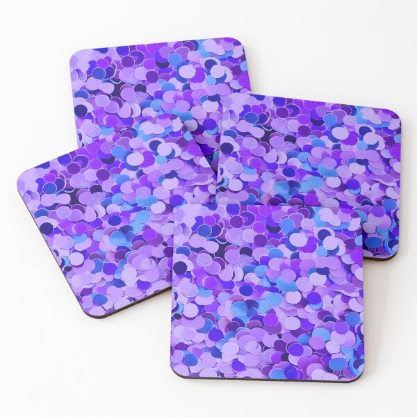 Item preview, Confetti Sequins - Purple Blue Abstract designed and sold by asurtiumgreen.