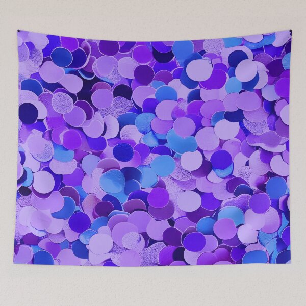 Item preview, Confetti Sequins - Purple Blue Abstract designed and sold by asurtiumgreen.