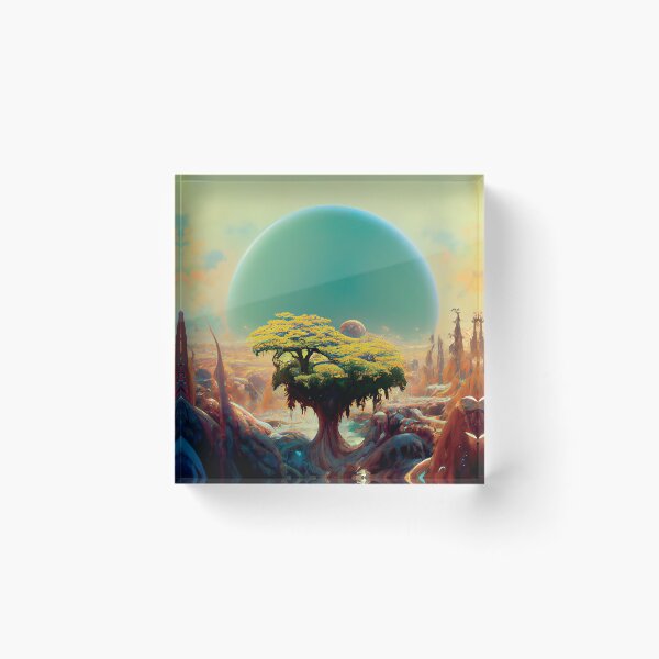 Item preview, a painting of a tree in the middle of a desert designed and sold by DesignAtYO.