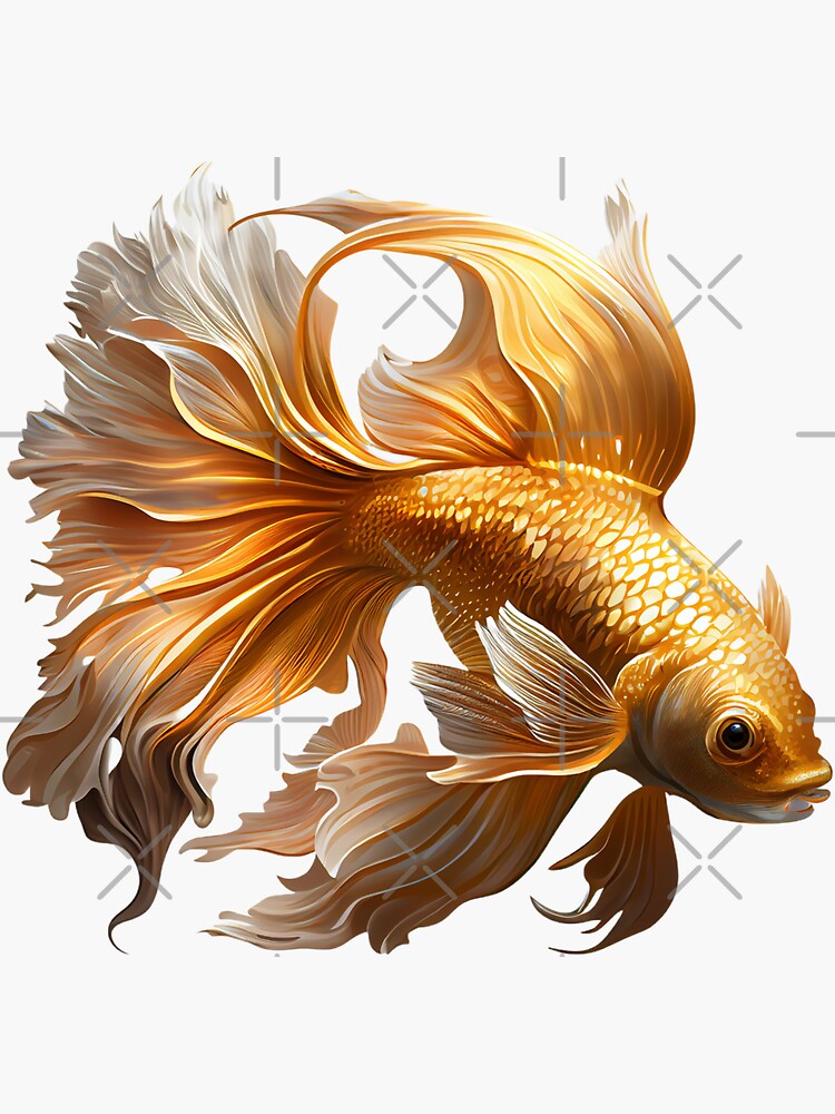 Beautiful Golden Fish : Dream Fish Sticker for Sale by Herwin