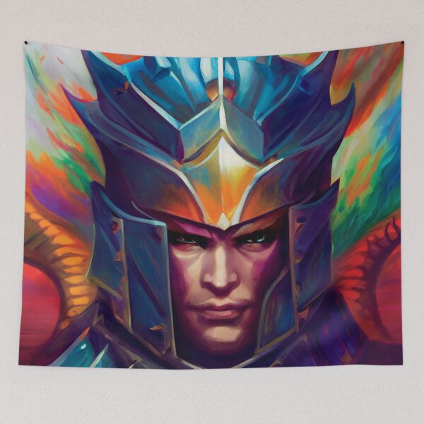 Artikelvorschau, a painting of a man wearing a helmet entworfen und verkauft von DesignAtYO.