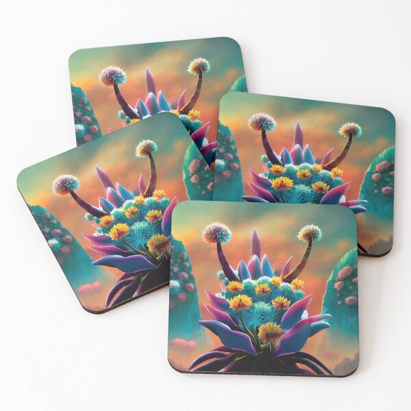 Item preview, a painting of a cactus with flowers in the foreground designed and sold by DesignAtYO.