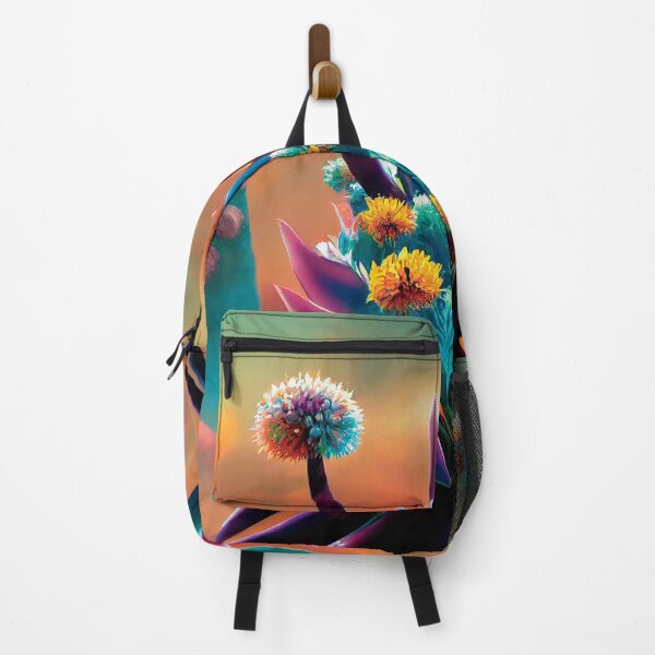 Item preview, a painting of a cactus with flowers in the foreground designed and sold by DesignAtYO.