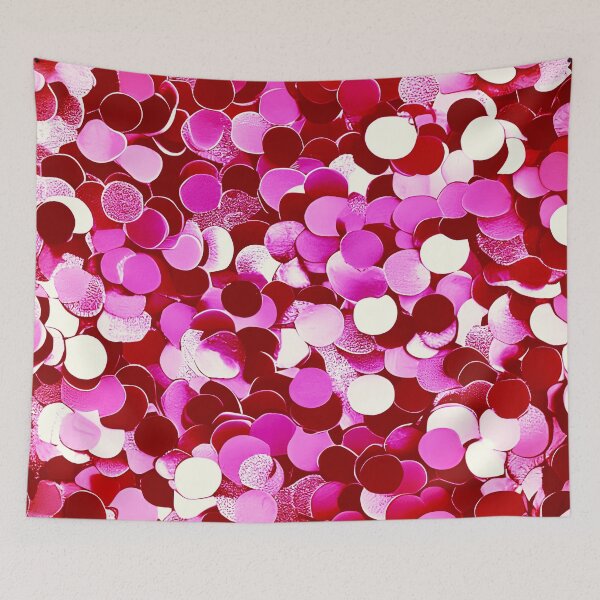 Item preview, Abstract Red and Pink Confetti Sequins designed and sold by asurtiumgreen.