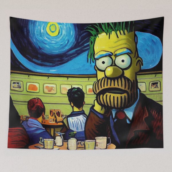 Aperçu de l'œuvre Scène de bar pop art moderne créée et vendue par osssoconcept.