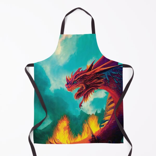 Item preview, a red dragon sitting on top of a fire designed and sold by DesignAtYO.