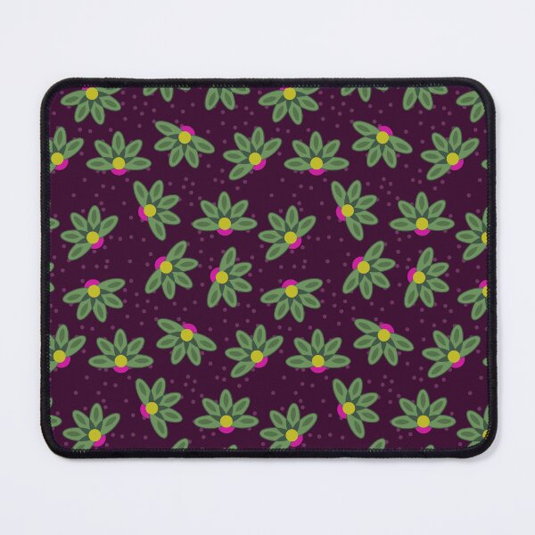 Item preview, Sweet green flowers on a deep burgundy background designed and sold by anjou.