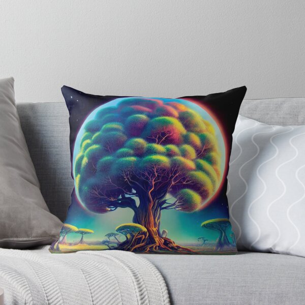 Artikelvorschau, a painting of a tree in the middle of a field entworfen und verkauft von DesignAtYO.