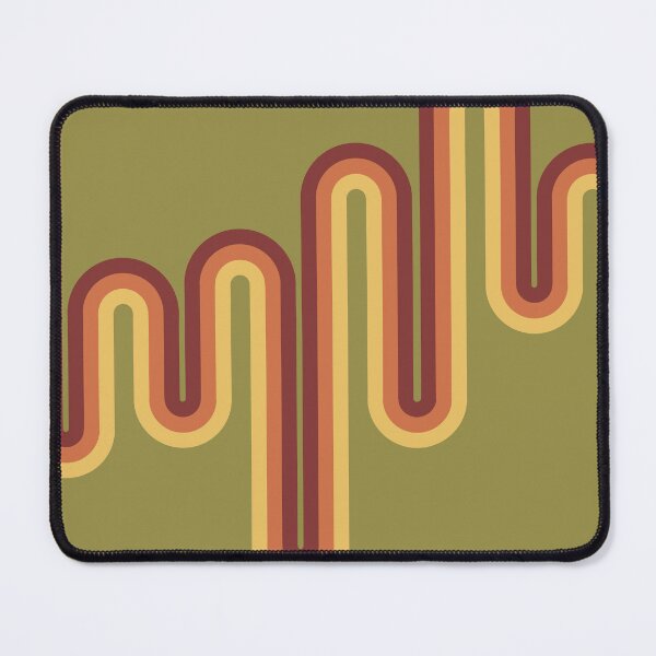 Item preview, Retro 70s Aesthetic Supergraphic Stripes in Red Yellow and Green designed and sold by MadfishDesigns.