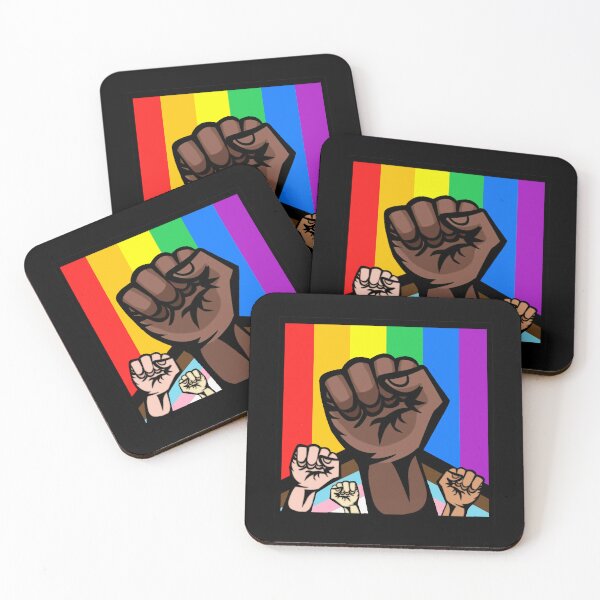 Item preview, Progress Pride Solidarity Fists designed and sold by everything4eva.