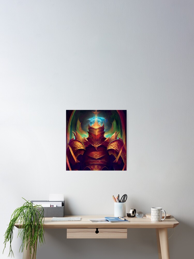 Imagen 2 de 3, Póster con la obra a digital painting of a man in armor, diseñada y vendida por DesignAtYO.