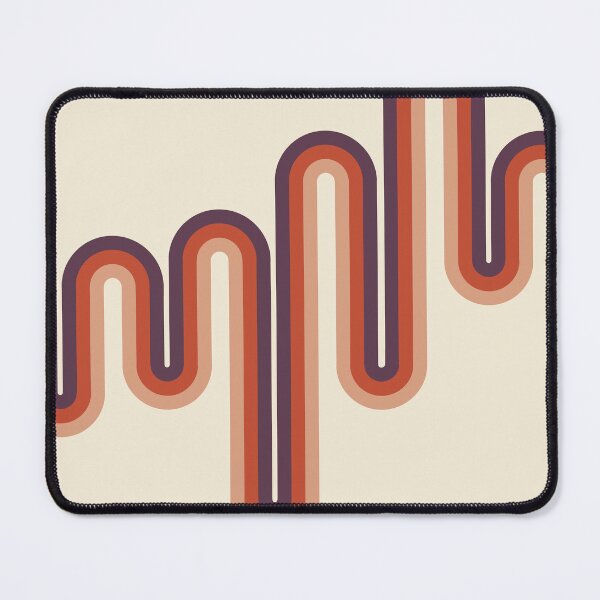 Item preview, Retro 70s Aesthetic Supergraphic Stripes in Purple, Red, Cream designed and sold by MadfishDesigns.