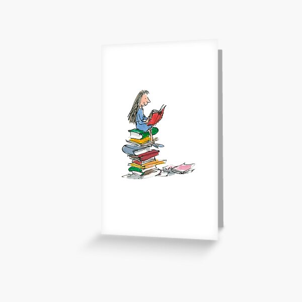 matilda roald dahl watercolour illustration Greeting Card