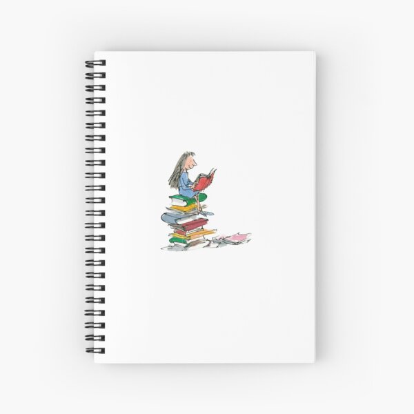 matilda roald dahl watercolour illustration Spiral Notebook