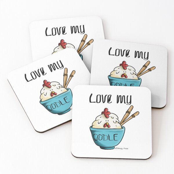 Artikelvorschau, Ich liebe meine Hühnernudeln entworfen und verkauft von Whimsy Pose Illustrations.