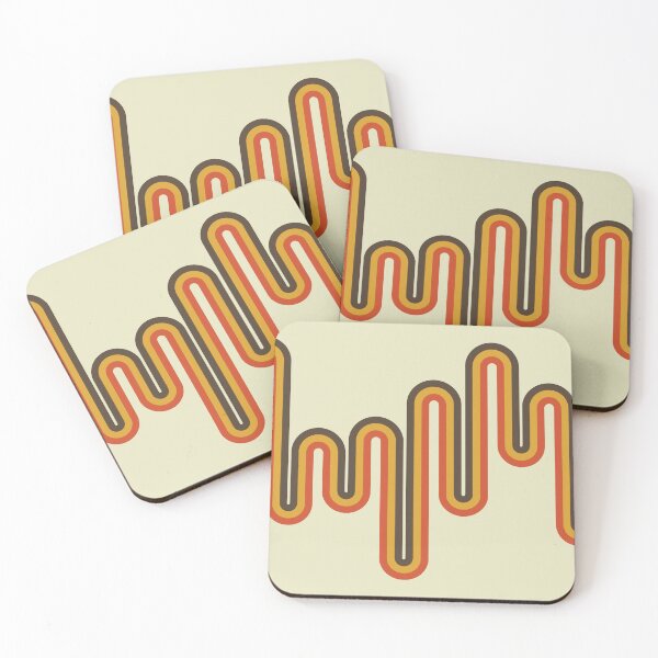 Item preview, Retro 70s Aesthetic Supergraphic Stripes in Brown, Orange, Red, Pale Green-Yellow designed and sold by MadfishDesigns.