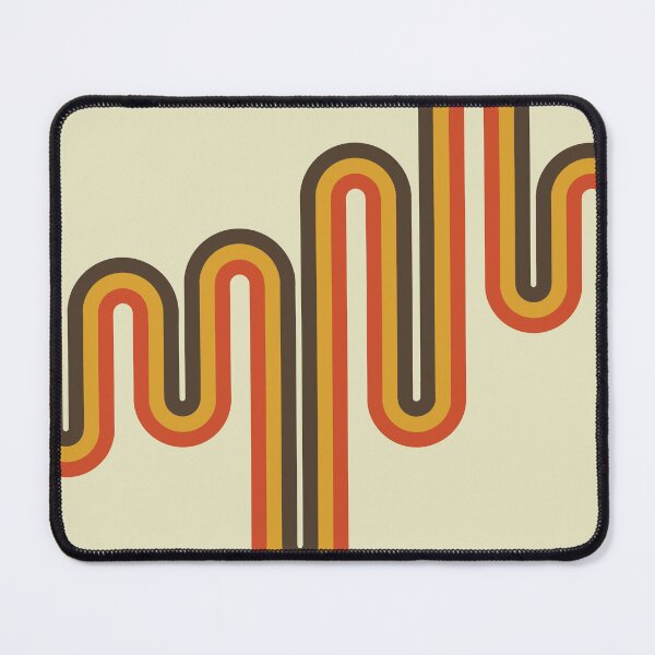 Item preview, Retro 70s Aesthetic Supergraphic Stripes in Brown, Orange, Red, Pale Green-Yellow designed and sold by MadfishDesigns.